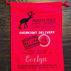 Personalized Santa Sacks-Red