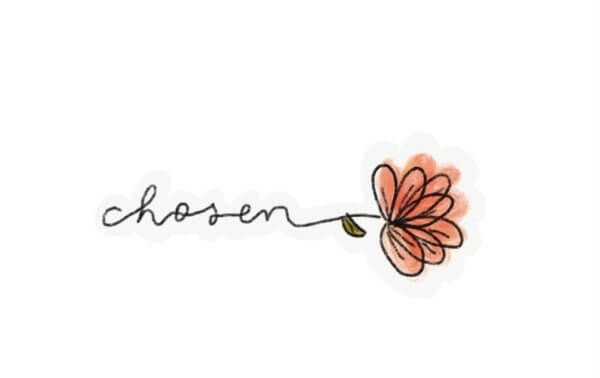 chosen sticker with flower