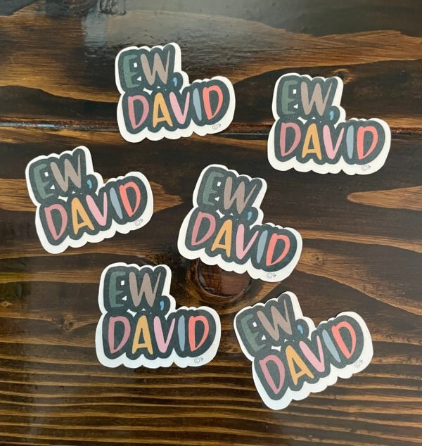 Ew David Colorful Stickers