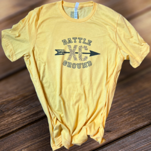 Cross Country Crewneck T-Shirt (Heather Yellow Gold)