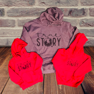 True Story Hooded Youth Sweatshirt (Red)
