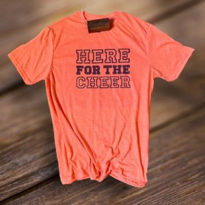 Here For The Cheer-Orange Shirt