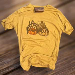 Hey Pumpkin Crewneck T-Shirt (Antique Gold)