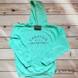 Created with a Purpose Hooded Sweatshirt (Mint)