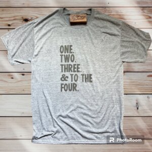 One Two Three and To The Four T-Shirt (Athletic Heather)