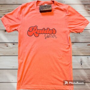 Vintage Raider Soccer T-Shirt (Coral)