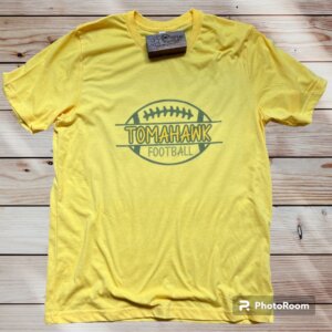 Tomahawk Football T-Shirt (Gold)