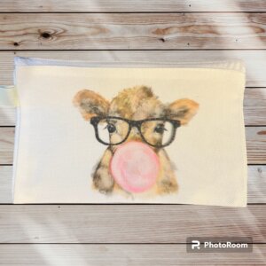 Bubblegum Cow Pencil Pouch