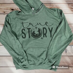 True Story Hooded Sweatshirt (Heather Green)