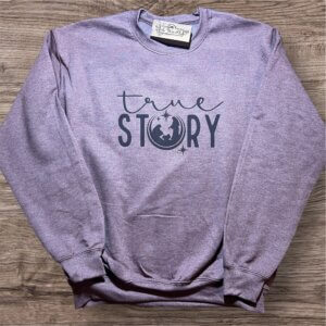 True Story Crewneck-Heathered Maroon