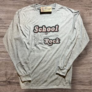 School of Rock Cast Shirt Long Sleeve Shirt (Gray)