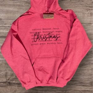 Christmas Spirit Hooded Sweatshirt (Heather Red)