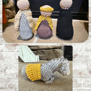 Three Kings & Donkey – Nativity Set Add-On