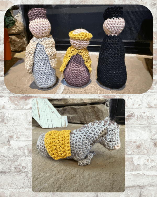 Three Kings & Donkey – Nativity Set Add-On