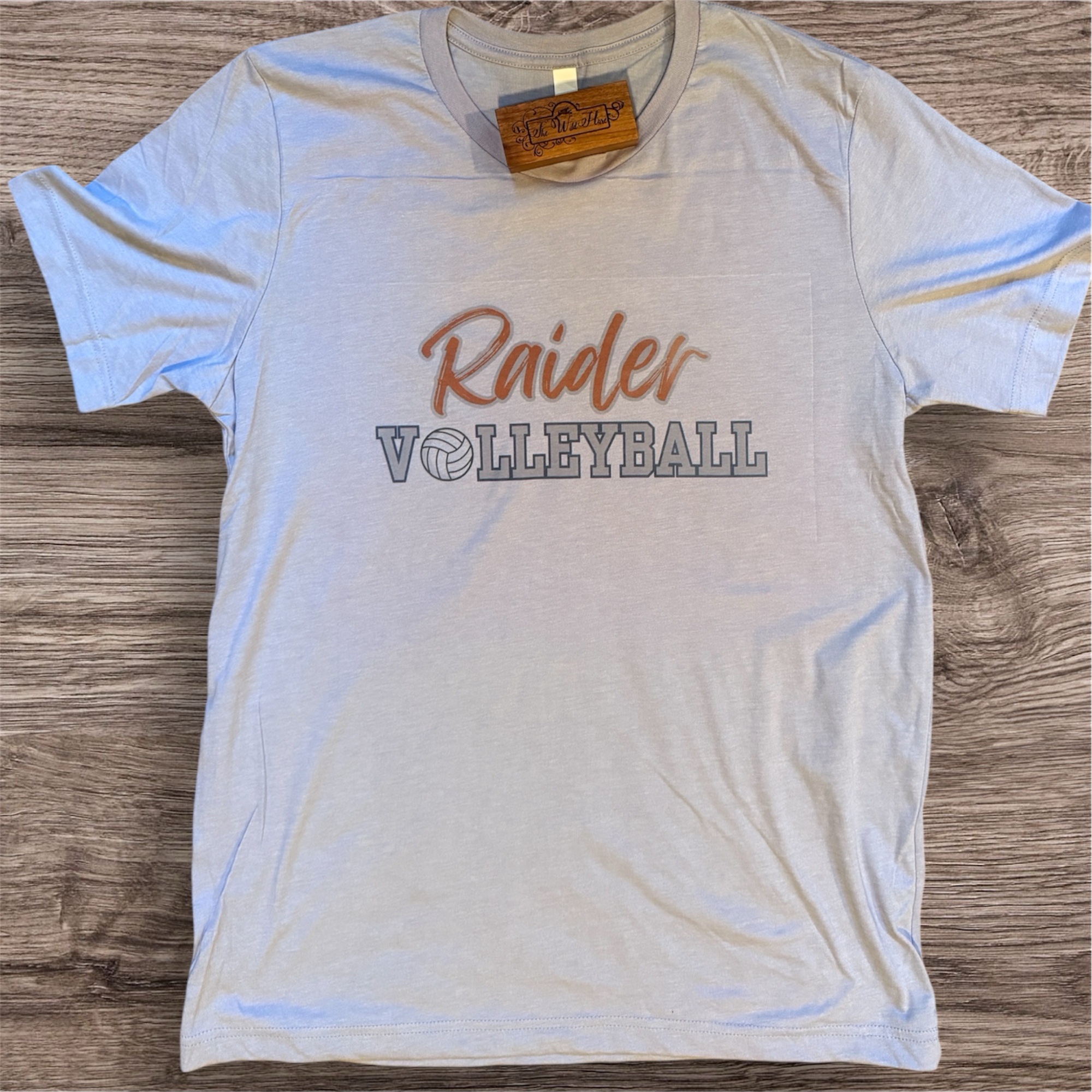 Raider Volleyball T-Shirt (Heather Blue)