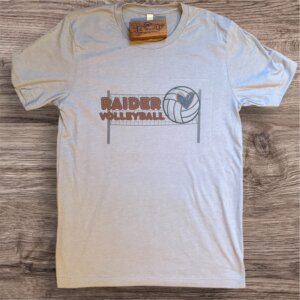 Raider Volleyball with Net T-Shirt (Heather Blue)