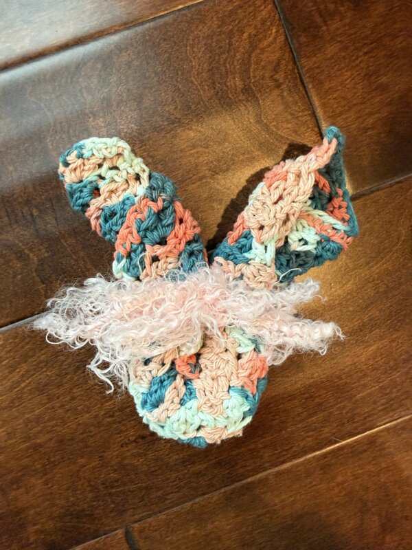 Boo Boo Bunny Dishcloth- Coral Colors