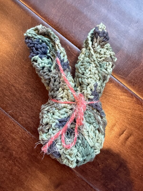 Boo Boo Bunny Dishcloth- Green Hues
