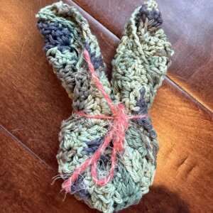 Boo Boo Bunny Dishcloth- Green Hues