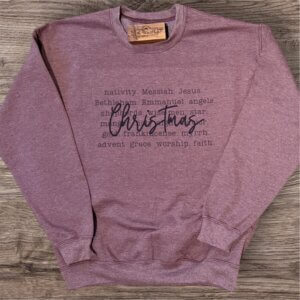 Christmas Spirit Crewneck Sweatshirt-Heathered Maroon