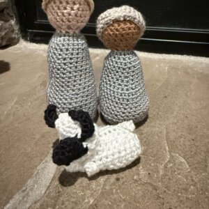 Two Shepherds and A Sheep-Nativity Pieces
